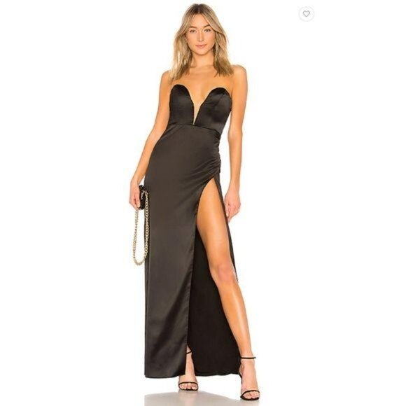 NWT NBD Revolve Black Laurel Canyon Gown Sz. S - Picture 1 of 3